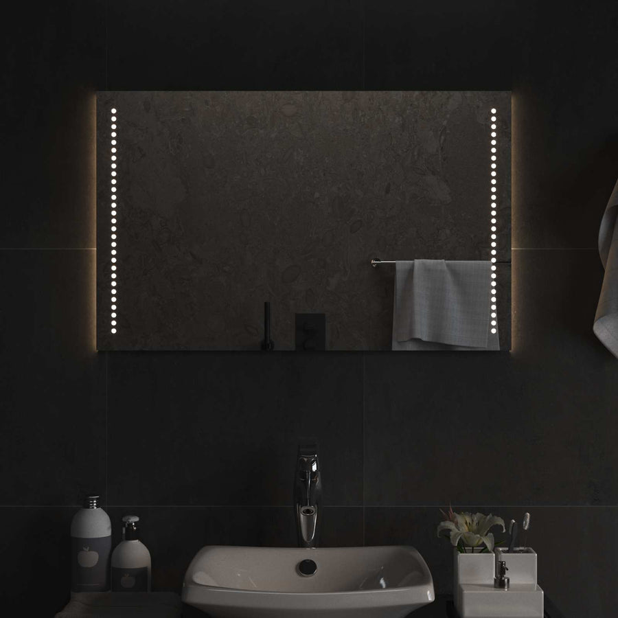 LED Badkamer Spiegel Doorzichtig 80 x 50 cm gehard glas