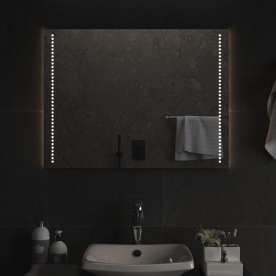 LED Badkamer Spiegel Doorzichtig 80 x 60 cm gehard glas