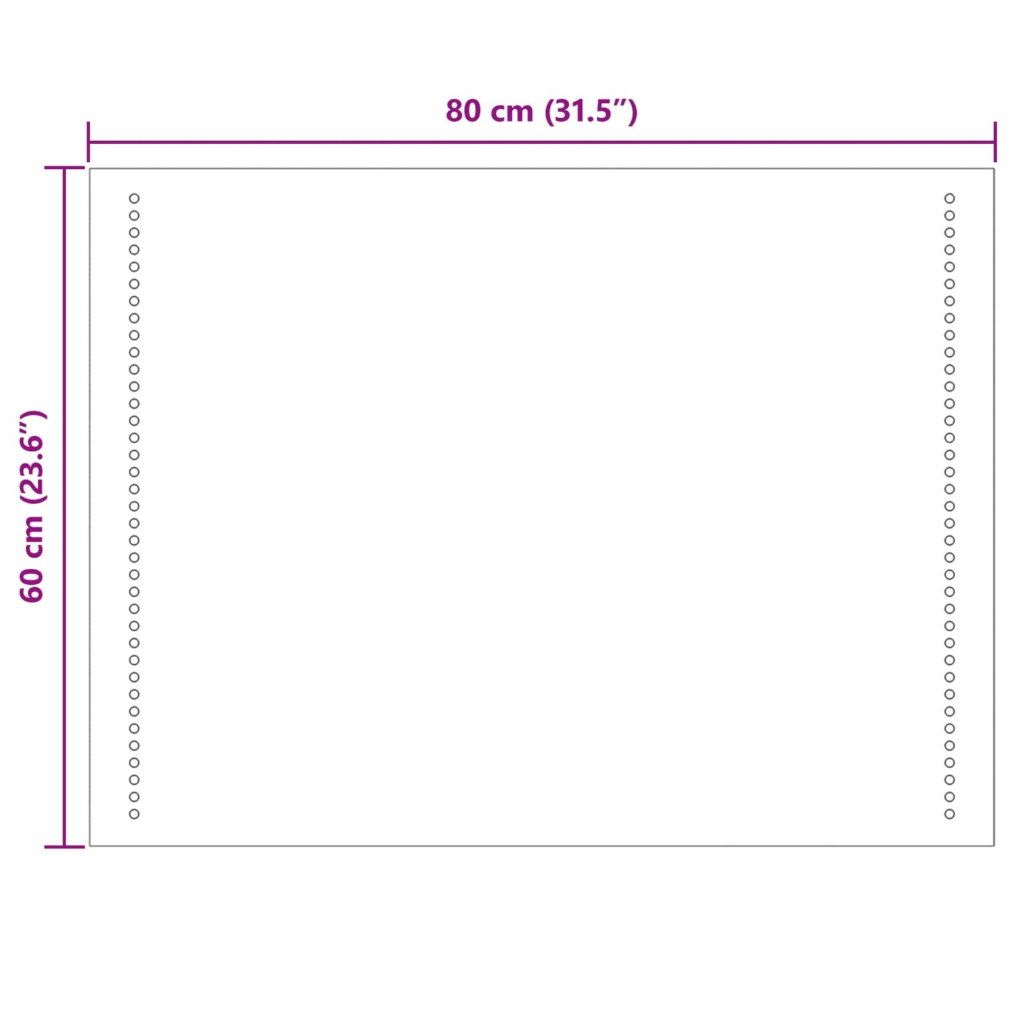 LED Badkamer Spiegel Doorzichtig 80 x 60 cm gehard glas