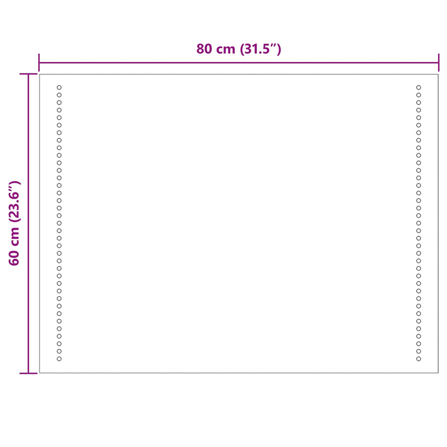 LED Badkamer Spiegel Doorzichtig 80 x 60 cm gehard glas