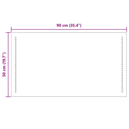 LED Badkamer Spiegel Doorzichtig 90 x 50 cm gehard glas