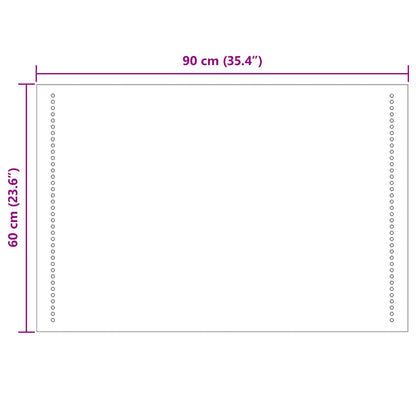 LED Badkamer Spiegel Doorzichtig 90 x 60 cm gehard glas