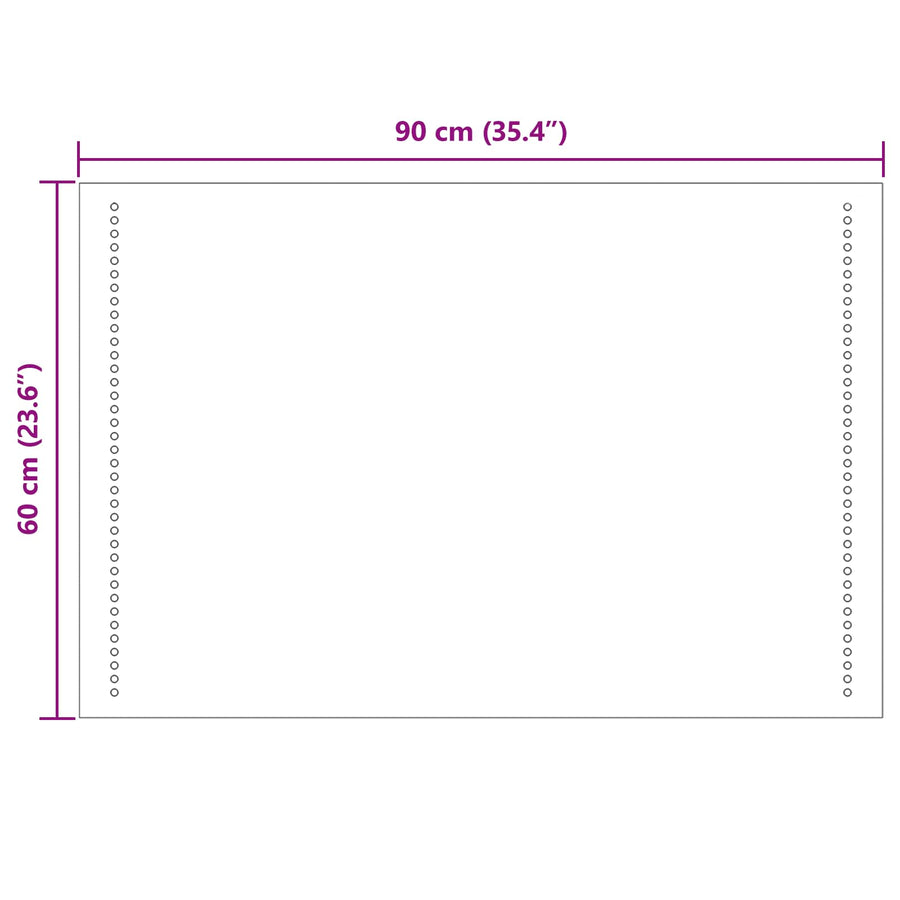 LED Badkamer Spiegel Doorzichtig 90 x 60 cm gehard glas