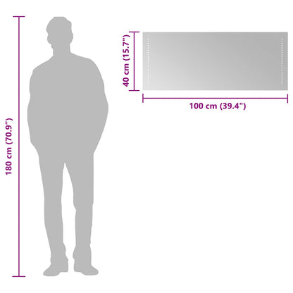LED Badkamer Spiegel Doorzichtig 100 x 40 cm gehard glas