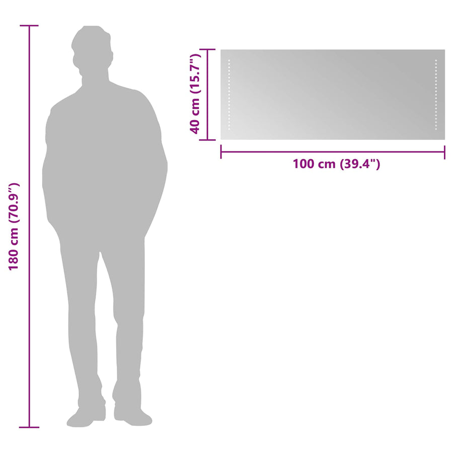 LED Badkamer Spiegel Doorzichtig 100 x 40 cm gehard glas