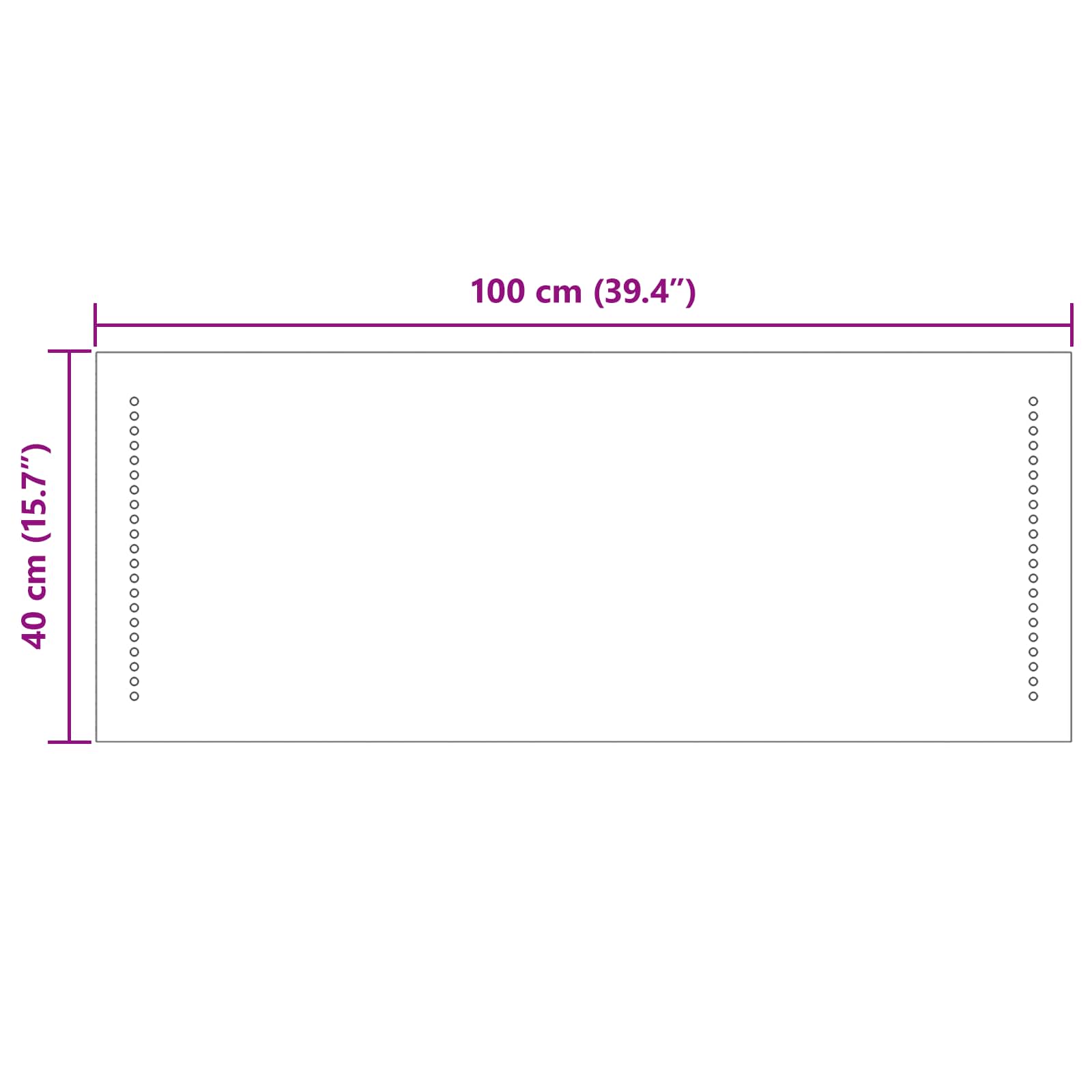 LED Badkamer Spiegel Doorzichtig 100 x 40 cm gehard glas