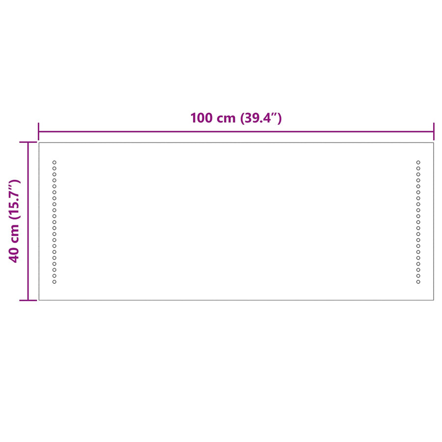 LED Badkamer Spiegel Doorzichtig 100 x 40 cm gehard glas