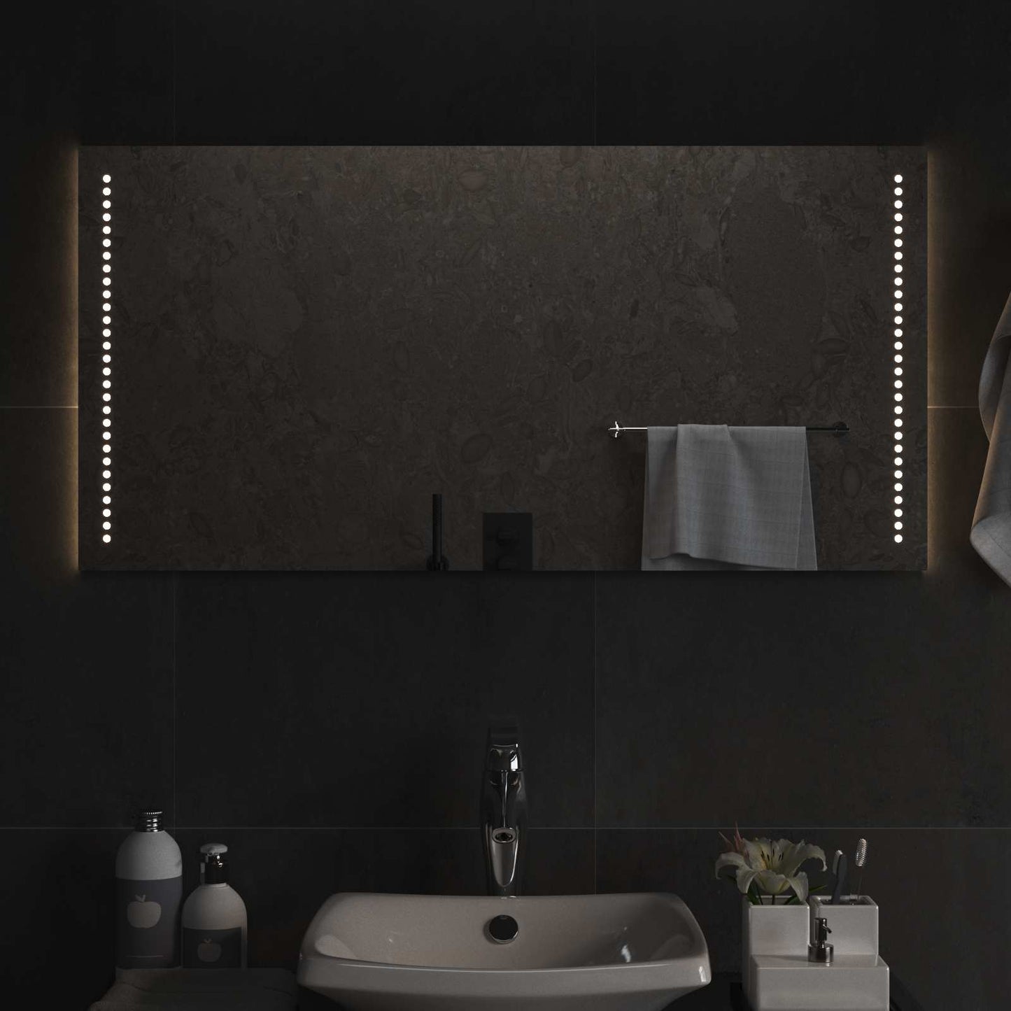 LED Badkamer Spiegel Doorzichtig 100 x 50 cm gehard glas