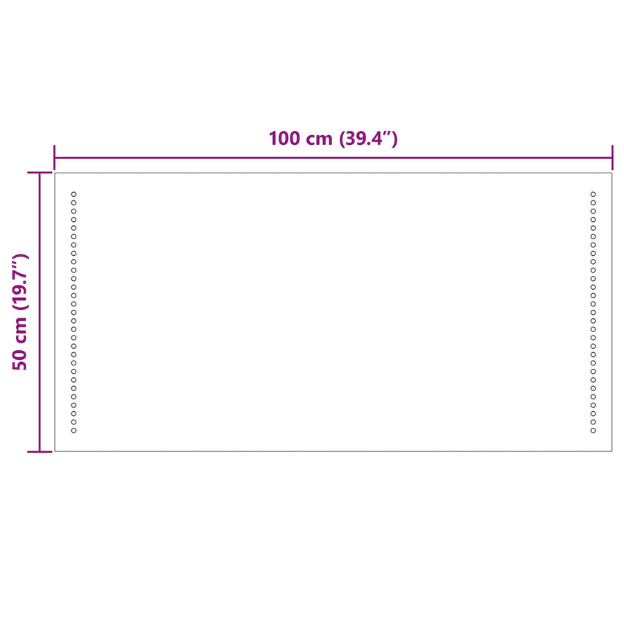 LED Badkamer Spiegel Doorzichtig 100 x 50 cm gehard glas