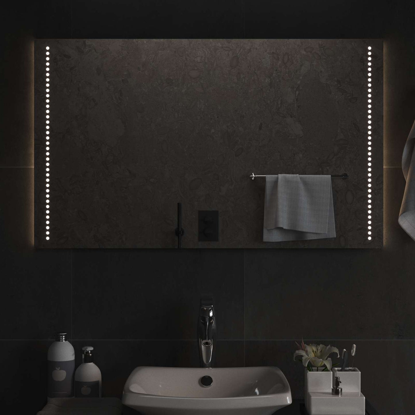 LED Badkamer Spiegel Doorzichtig 100 x 60 cm gehard glas