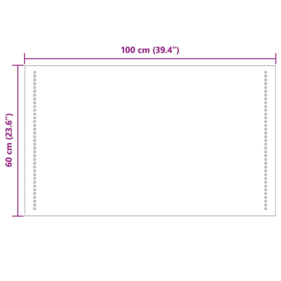 LED Badkamer Spiegel Doorzichtig 100 x 60 cm gehard glas