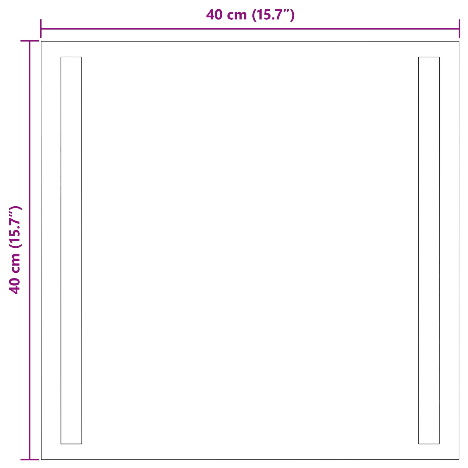 LED Badkamer Spiegel Transparant 40 x 40 cm gehard glas