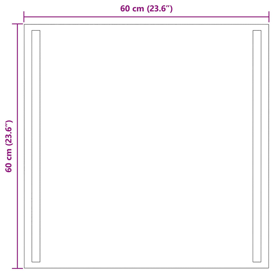 LED Badkamer Spiegel Transparant 60 x 60 cm gehard glas