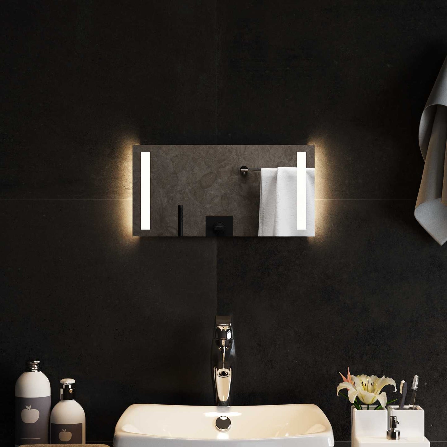 LED Badkamer Spiegel Transparant 40 x 20 cm gehard glas