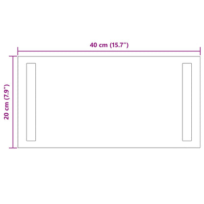 LED Badkamer Spiegel Transparant 40 x 20 cm gehard glas