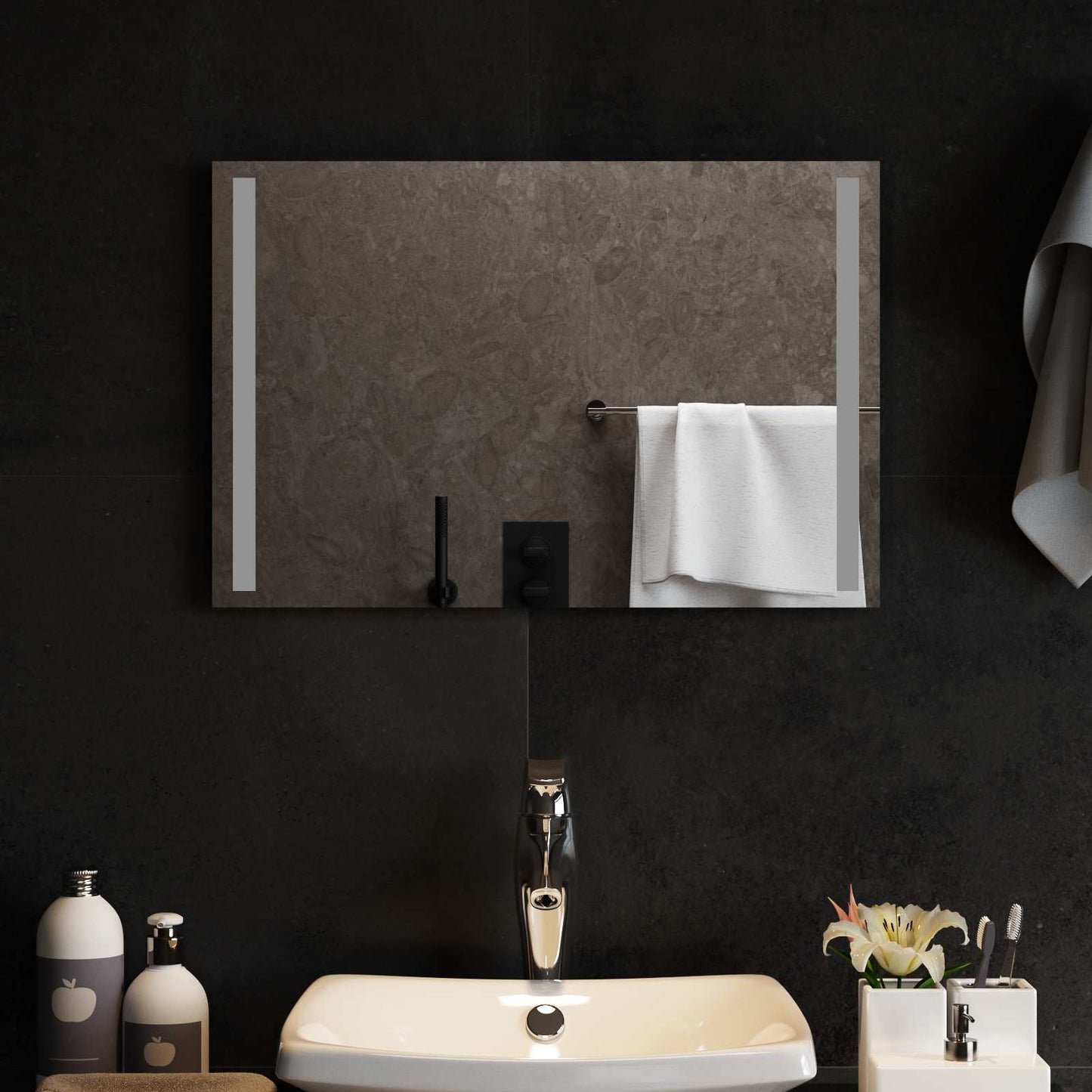 LED Badkamer Spiegel Transparant 60 x 40 cm gehard glas