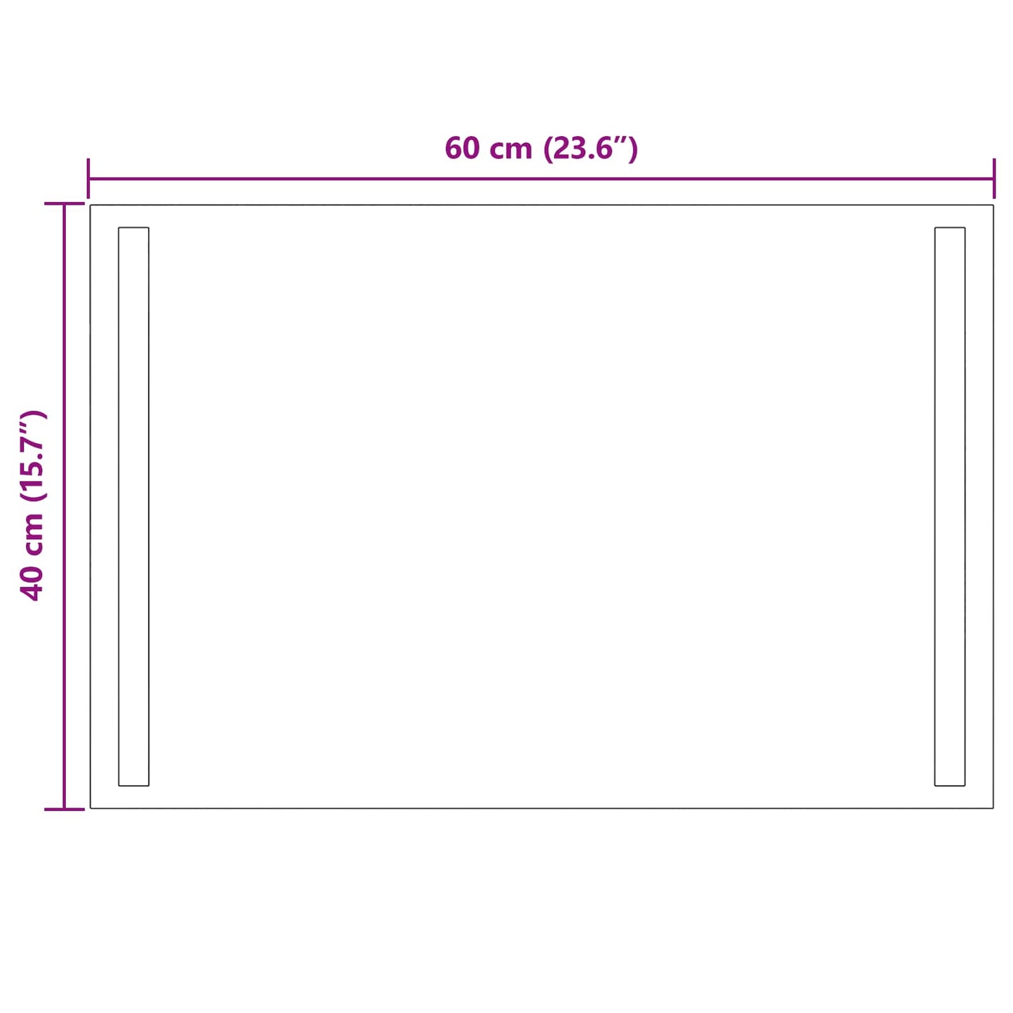 LED Badkamer Spiegel Transparant 60 x 40 cm gehard glas