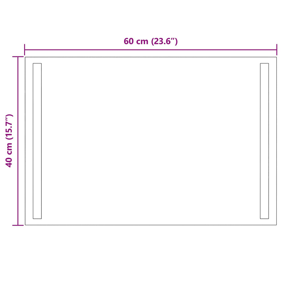 LED Badkamer Spiegel Transparant 60 x 40 cm gehard glas