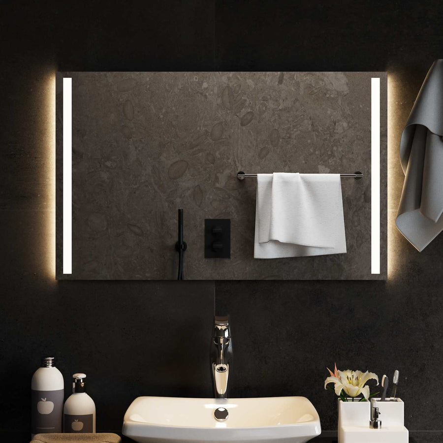 LED Badkamer Spiegel Transparant 80 x 50 cm gehard glas