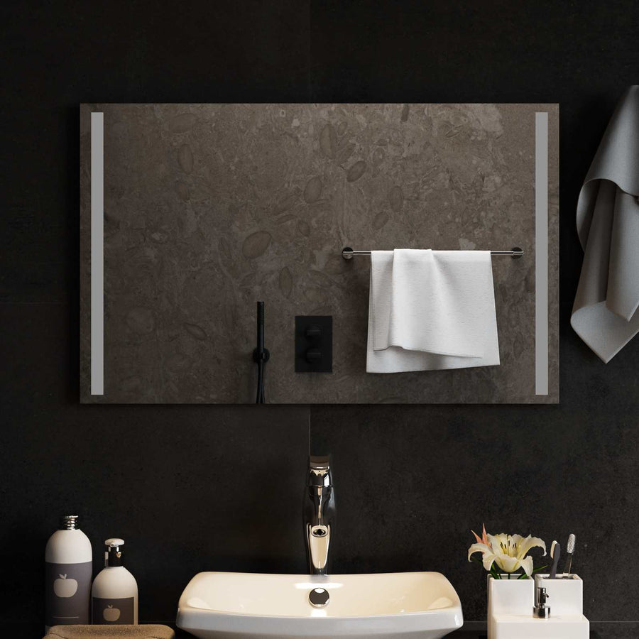 LED Badkamer Spiegel Transparant 80 x 50 cm gehard glas
