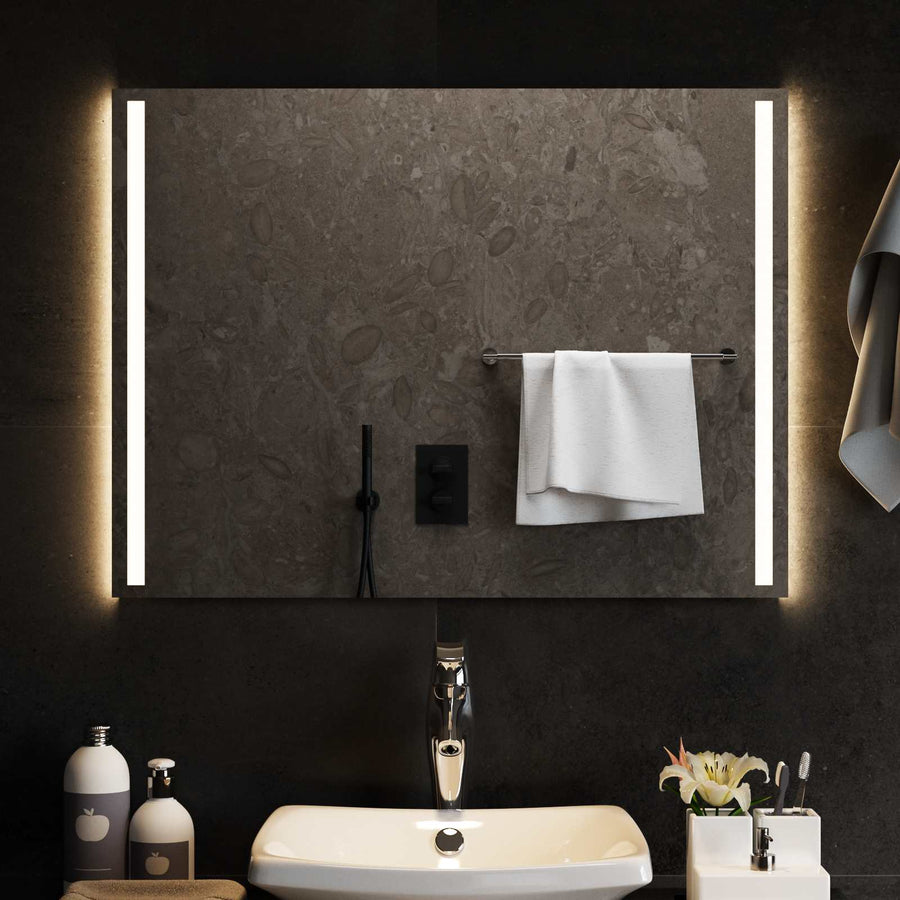 LED Badkamer Spiegel Transparant 80 x 60 cm gehard glas