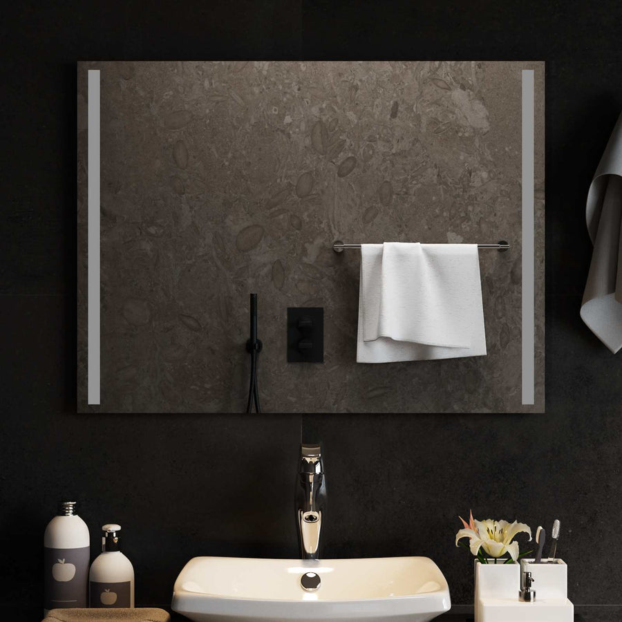 LED Badkamer Spiegel Transparant 80 x 60 cm gehard glas