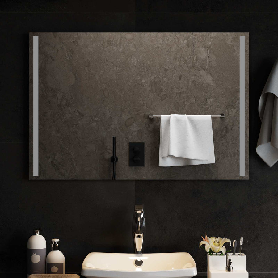 LED Badkamer Spiegel Transparant 90 x 60 cm gehard glas