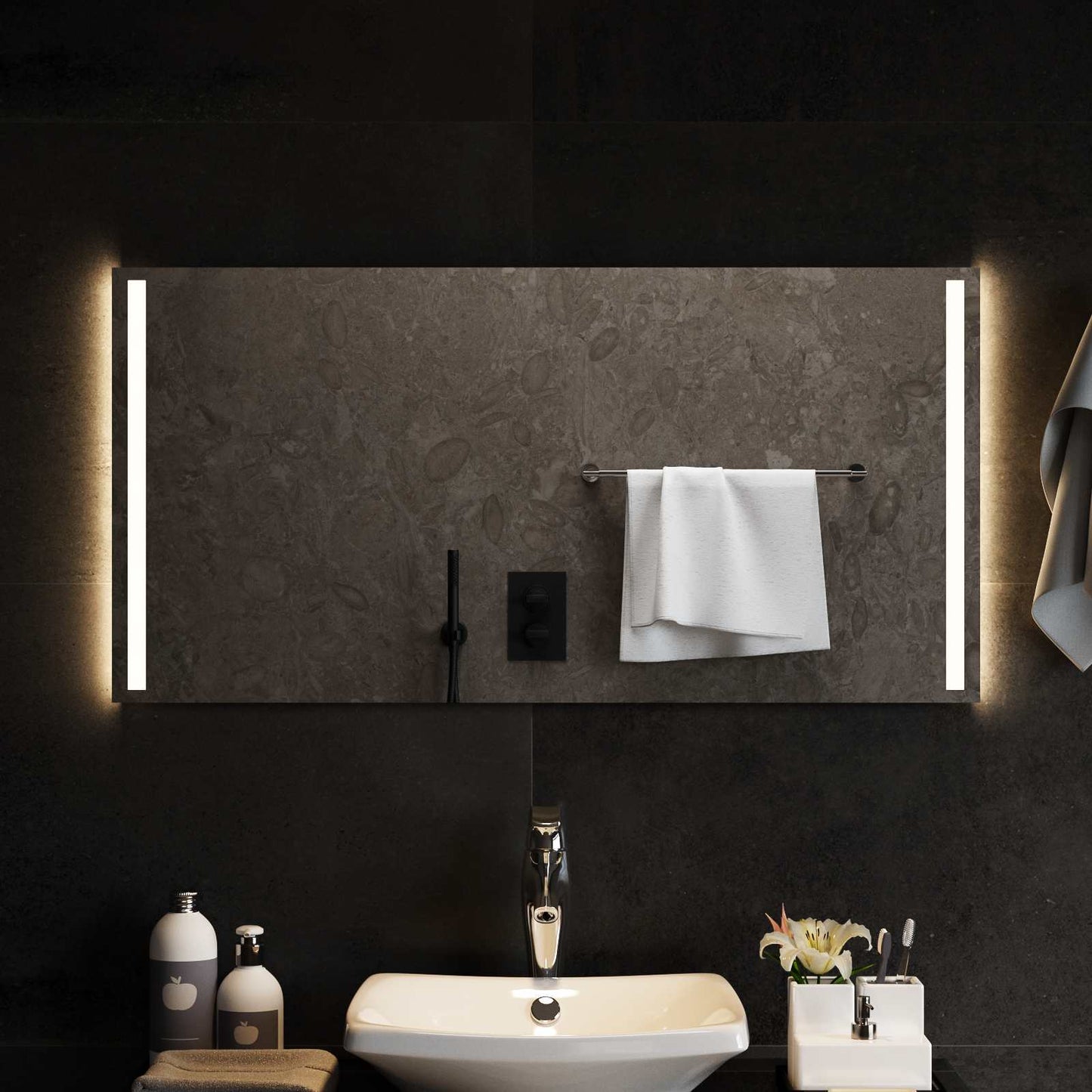 LED Badkamer Spiegel Transparant 100 x 50 cm gehard glas