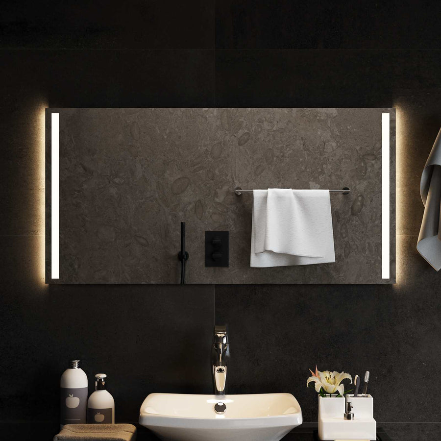 LED Badkamer Spiegel Transparant 100 x 50 cm gehard glas