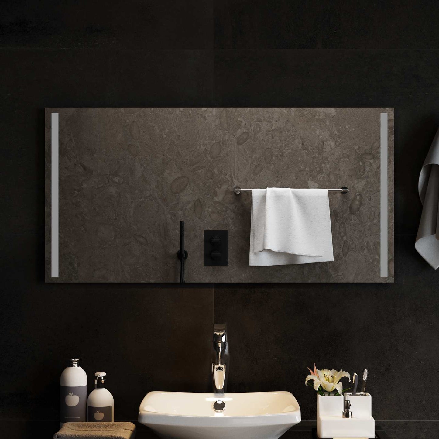 LED Badkamer Spiegel Transparant 100 x 50 cm gehard glas