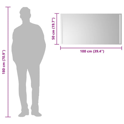 LED Badkamer Spiegel Transparant 100 x 50 cm gehard glas