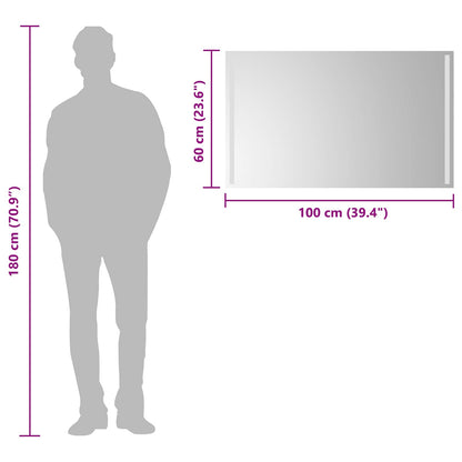 LED Badkamer Spiegel Transparant 100 x 60 cm gehard glas