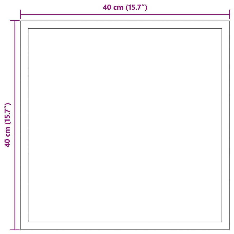 LED Badkamer Spiegel Transparant 40 x 40 cm gehard glas