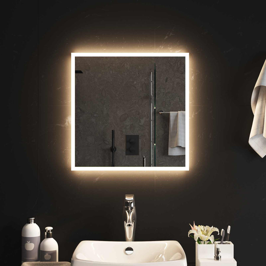 LED Badkamer Spiegel Transparant 50 x 50 cm gehard glas