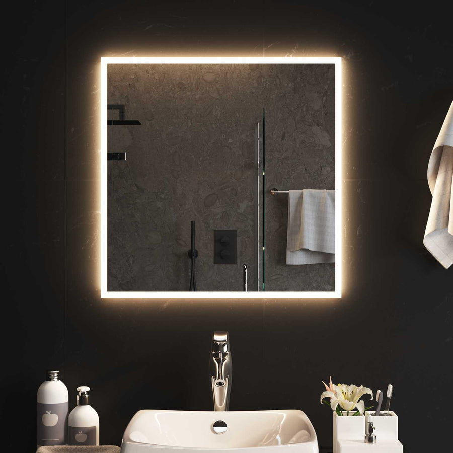 LED Badkamer Spiegel Transparant 60 x 60 cm gehard glas
