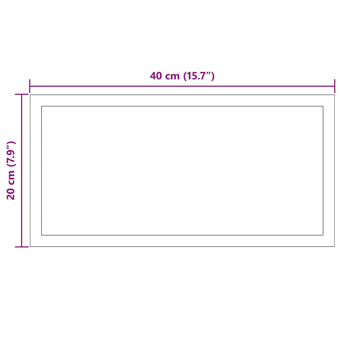 LED Badkamer Spiegel Transparant 40 x 20 cm gehard glas