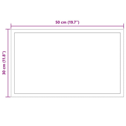 LED Badkamer Spiegel Transparant 50 x 30 cm gehard glas