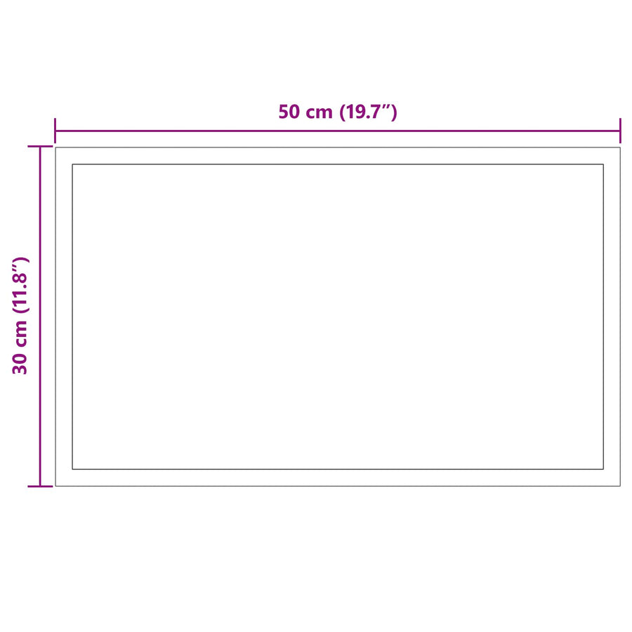LED Badkamer Spiegel Transparant 50 x 30 cm gehard glas