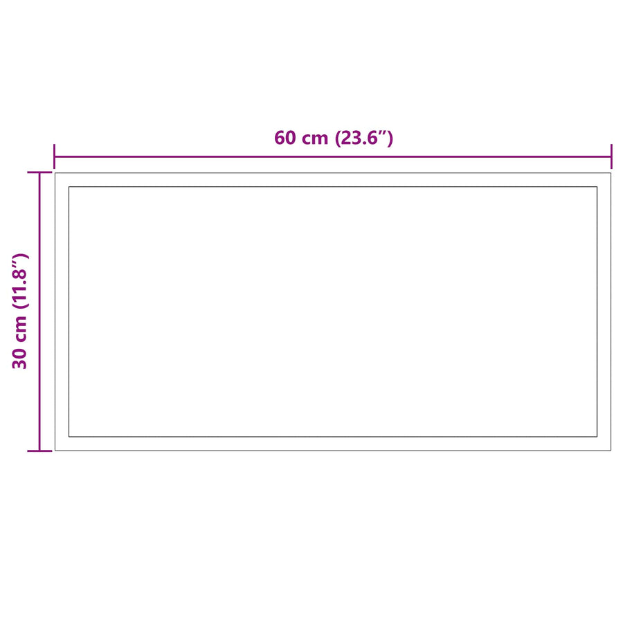 LED Badkamer Spiegel Transparant 60 x 30 cm gehard glas