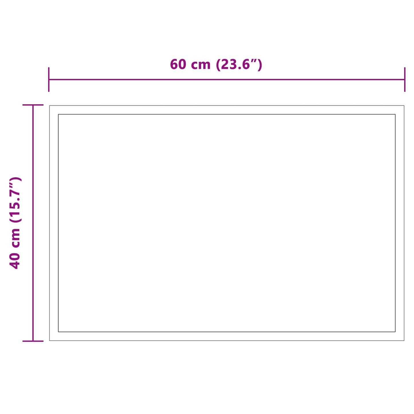 LED Badkamer Spiegel Transparant 60 x 40 cm gehard glas