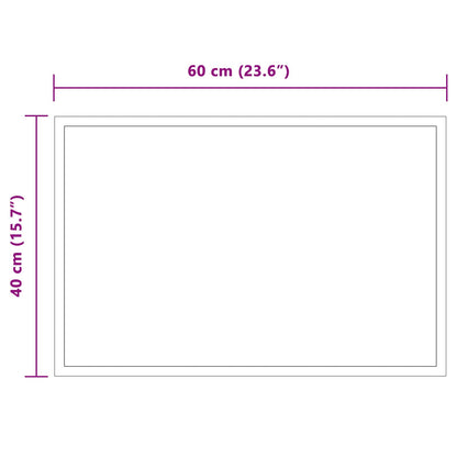 LED Badkamer Spiegel Transparant 60 x 40 cm gehard glas