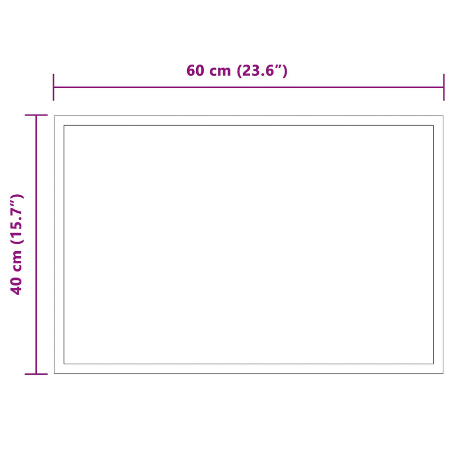 LED Badkamer Spiegel Transparant 60 x 40 cm gehard glas
