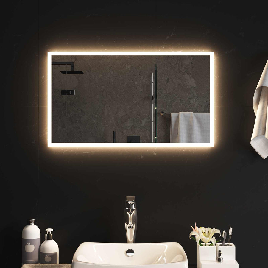 LED Badkamer Spiegel Transparant 70 x 40 cm gehard glas
