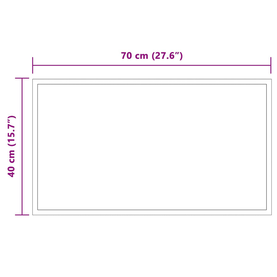 LED Badkamer Spiegel Transparant 70 x 40 cm gehard glas