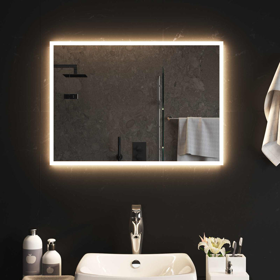 LED Badkamer Spiegel Transparant 70 x 50 cm gehard glas