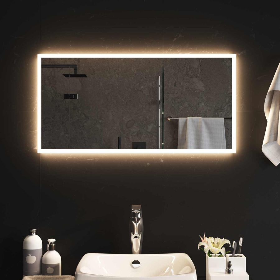 LED Badkamer Spiegel Transparant 80 x 40 cm gehard glas