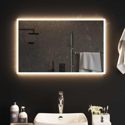 LED Badkamer Spiegel Transparant 80 x 50 cm gehard glas
