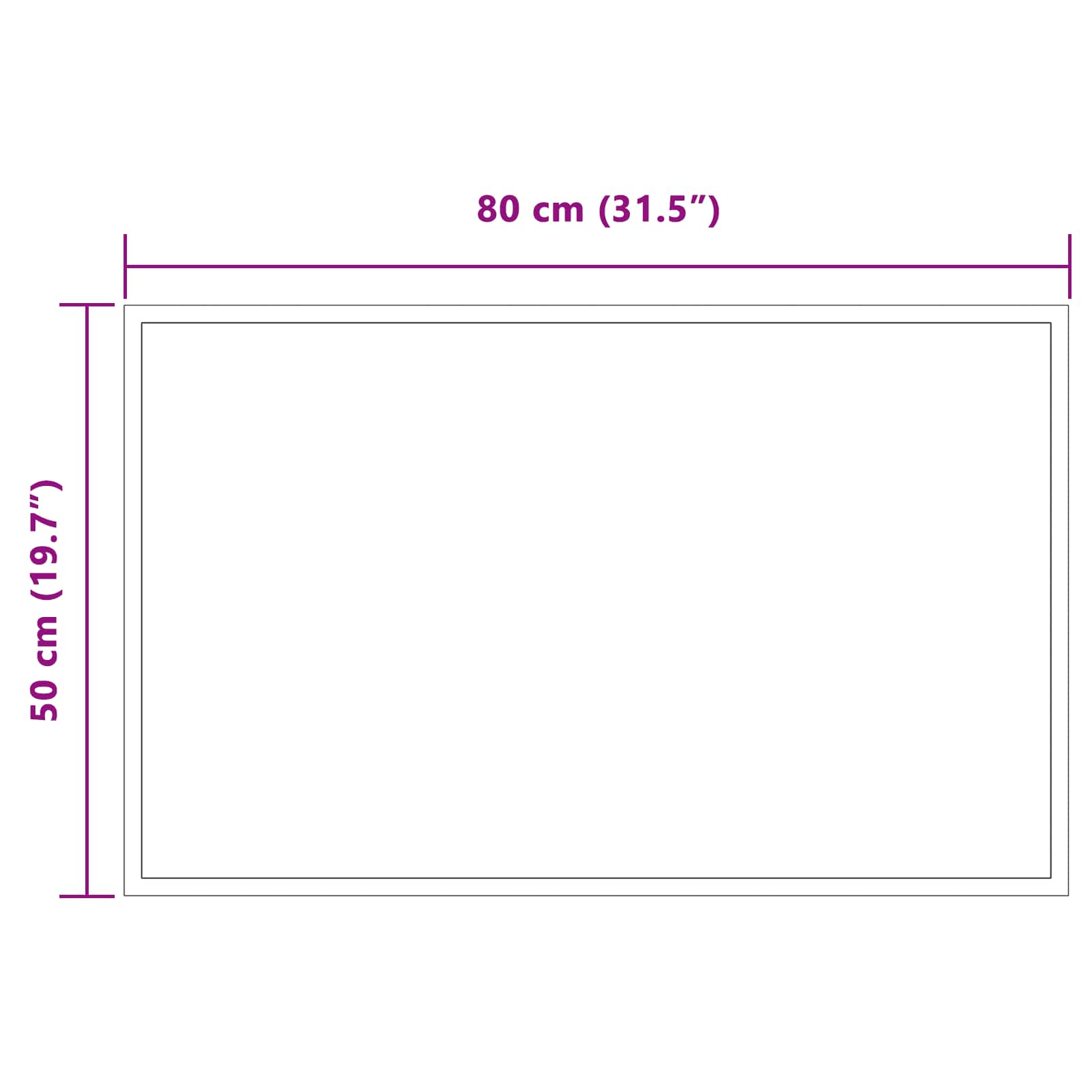 LED Badkamer Spiegel Transparant 80 x 50 cm gehard glas