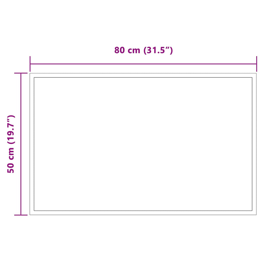 LED Badkamer Spiegel Transparant 80 x 50 cm gehard glas