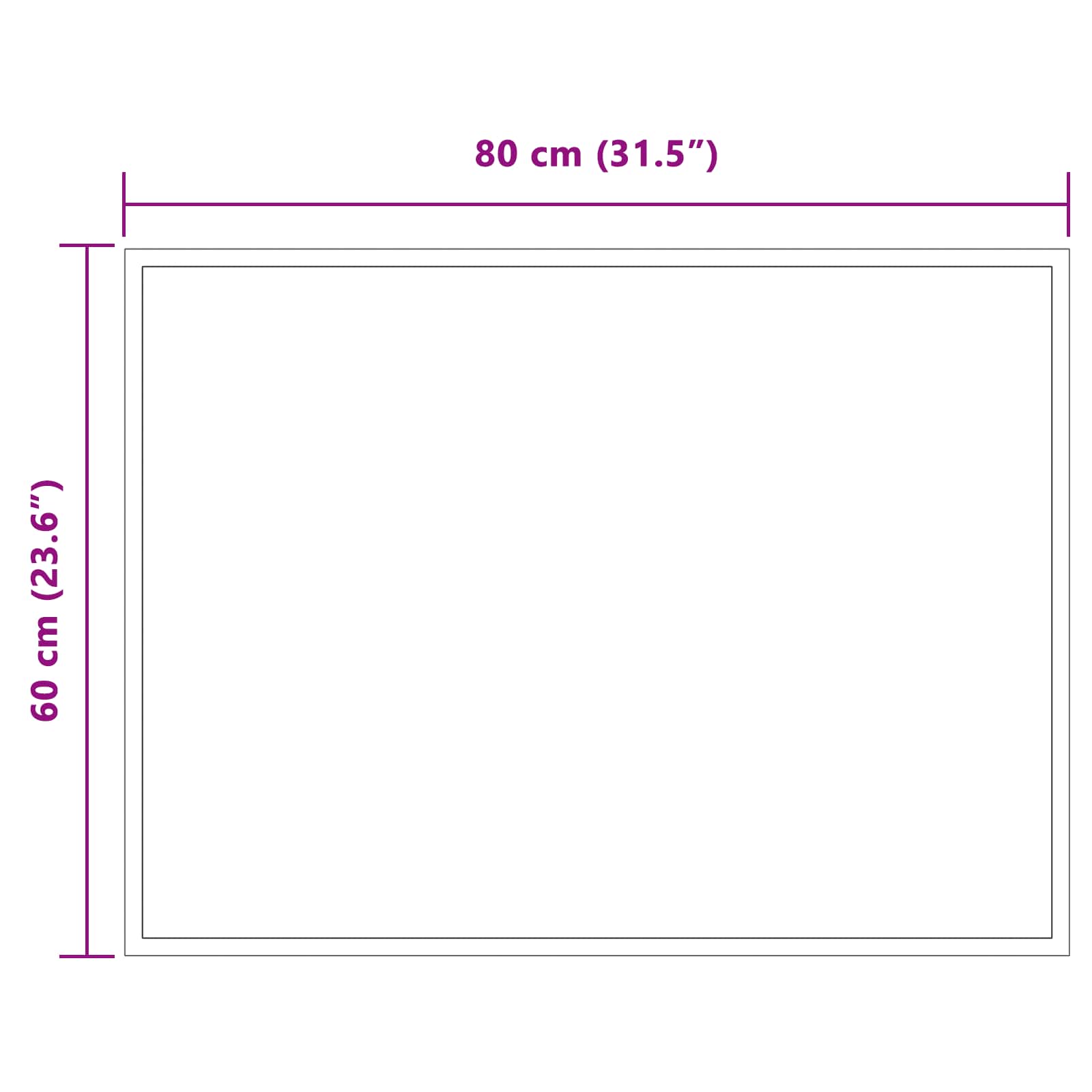 LED Badkamer Spiegel Transparant 80 x 60 cm gehard glas